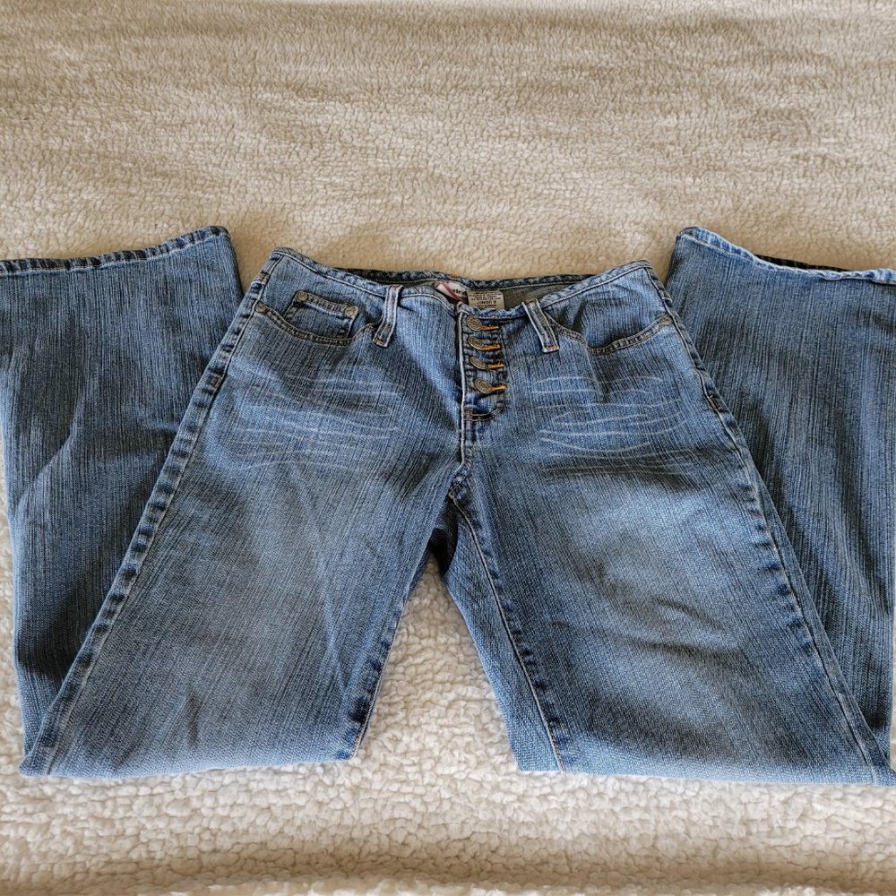No Boundaries Stretch Light Wash Juniors Size 9 - Picture 3 of 11